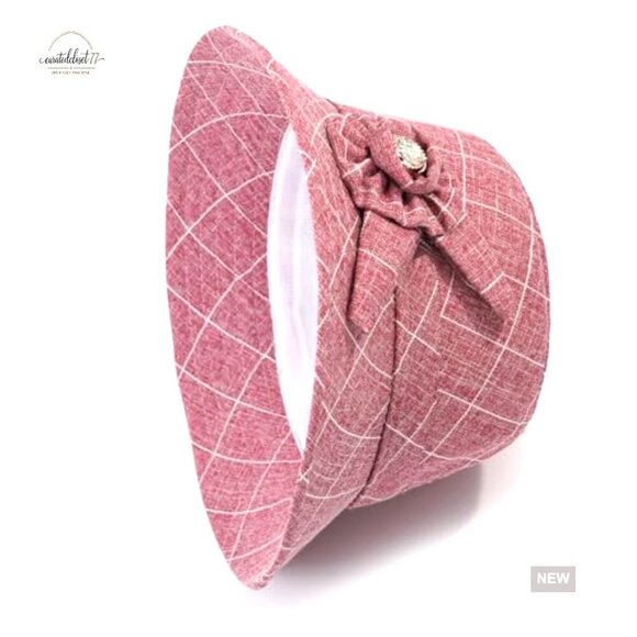 Foldable Cotton Linen Bucket Hat for Women One Size Fits All